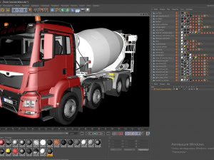 автобетонозмішувач 8х4 3D Модель