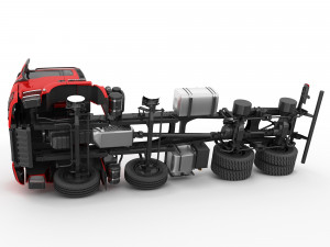 concrete mixer truck 8x4 Modelo 3D