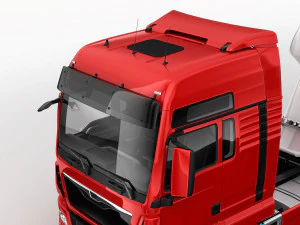 truck with silo trailer 3D Model