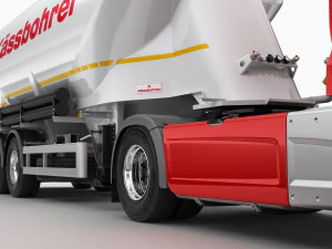 truck with silo trailer 3D Model