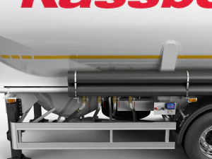 truck with silo trailer 3D Model