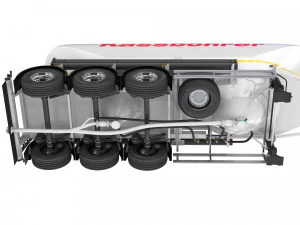 truck with silo trailer 3D Model