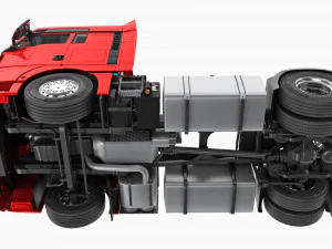 truck with silo trailer 3D Model