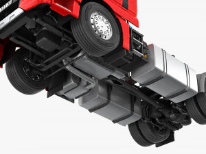 truck with silo trailer 3D Model