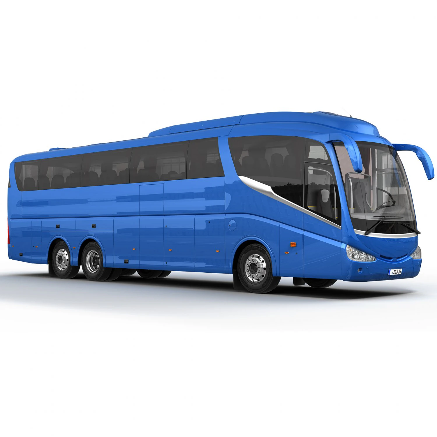 generic bus 6x2 3D Model .c4d .max .obj .3ds .fbx .stl .blend 