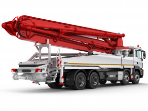 concrete pump truck 3D-Modell