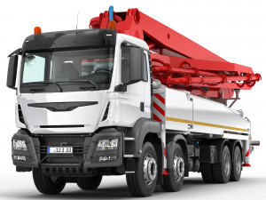 concrete pump truck 3D-Modell