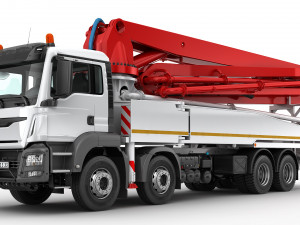 concrete pump truck 3D-Modell