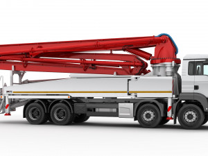 concrete pump truck 3D-Modell