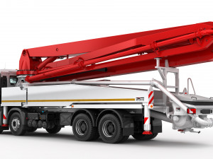 concrete pump truck 3D-Modell