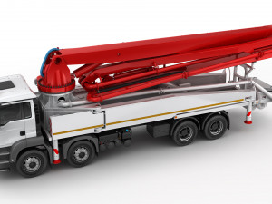 concrete pump truck 3D-Modell