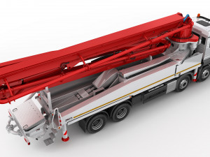 concrete pump truck 3D-Modell
