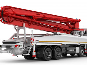 concrete pump truck 3D-Modell