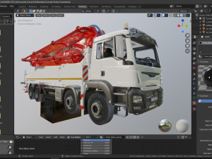 concrete pump truck 3D-Modell