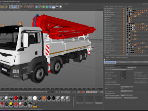 concrete pump truck 3D-Modell