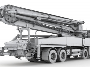 concrete pump truck 3D-Modell
