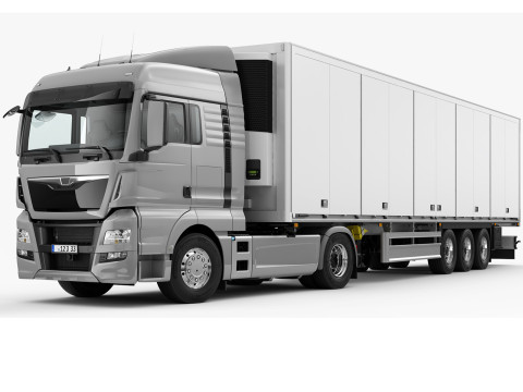 Truck 4X2 with Semi Trailer 3D-Modell