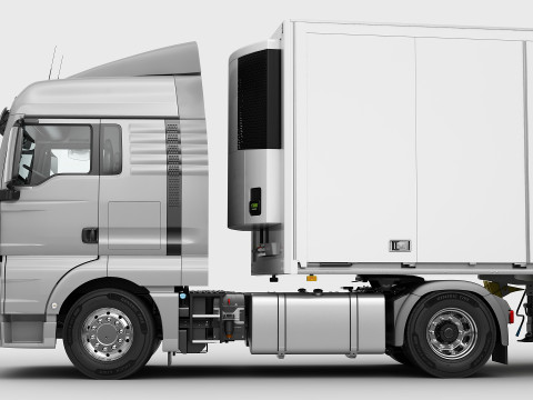 Truck 4X2 with Semi Trailer 3D 모델