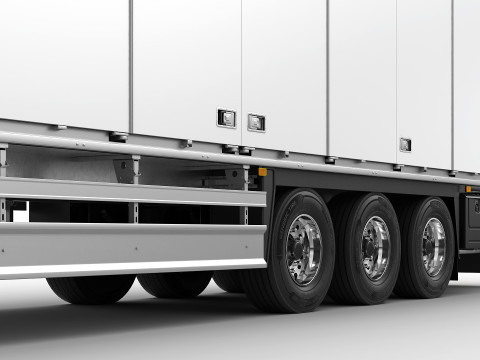 Truck 4X2 with Semi Trailer 3D 모델