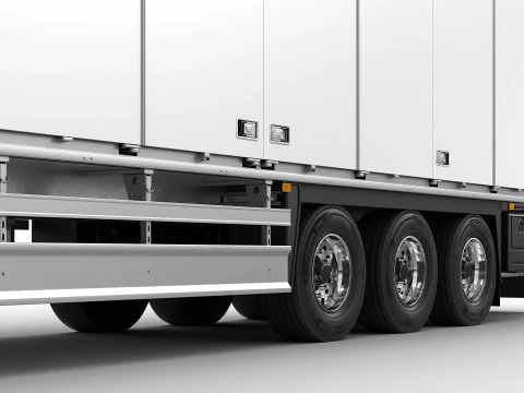 Truck 4X2 with Semi Trailer 3D Model
