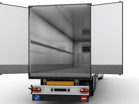 Truck 4X2 with Semi Trailer 3D 모델