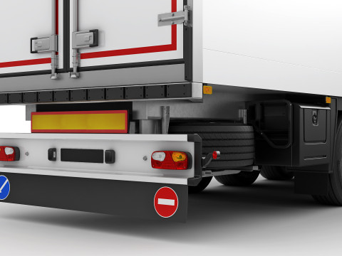 Truck 4X2 with Semi Trailer 3D 모델