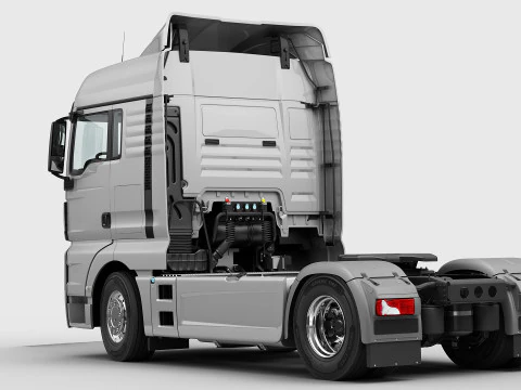 Truck 4X2 with Semi Trailer 3D Model