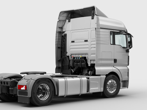 Truck 4X2 with Semi Trailer 3D 모델