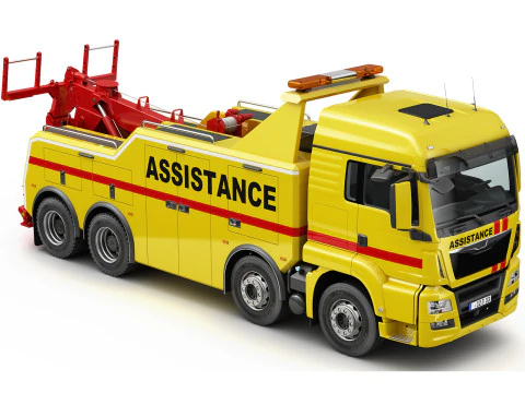 TOW TRUCK 8X4 3D Model