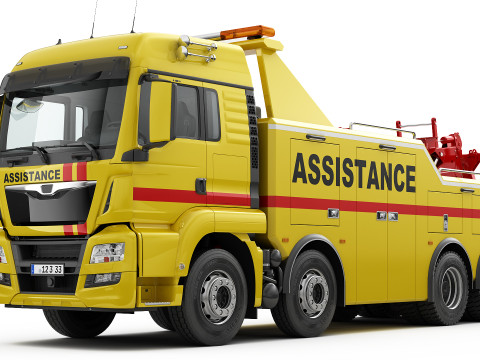 TOW TRUCK 8X4 Model 3D