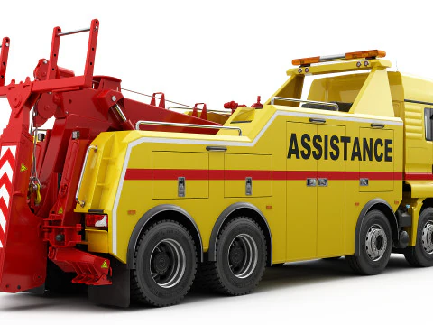 TOW TRUCK 8X4 3D Model