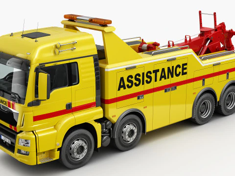 TOW TRUCK 8X4 3D Model
