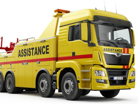 TOW TRUCK 8X4 3D Model