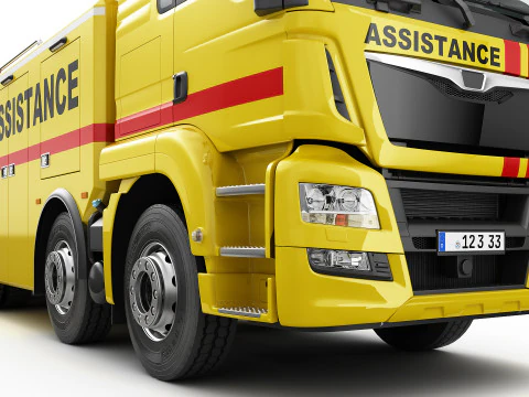 TOW TRUCK 8X4 3D Model