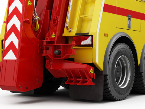 TOW TRUCK 8X4 3D Model