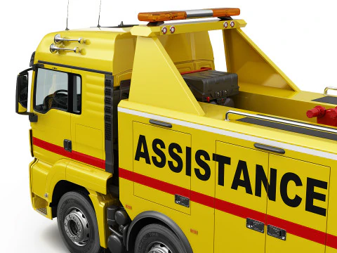 TOW TRUCK 8X4 3D Model