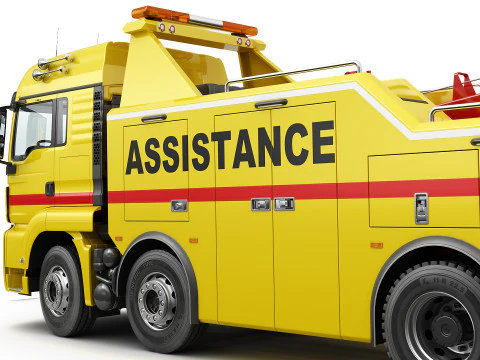 TOW TRUCK 8X4 3D Model