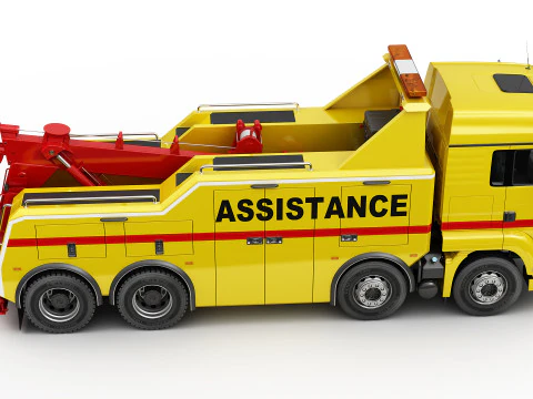 TOW TRUCK 8X4 3D Model