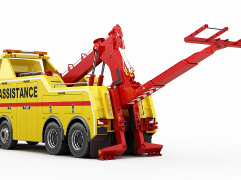 TOW TRUCK 8X4 3D Model