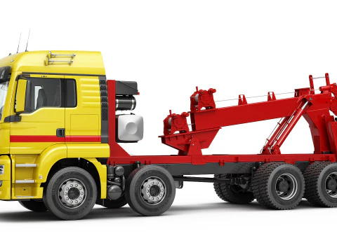 TOW TRUCK 8X4 3D Model