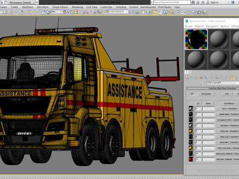 TOW TRUCK 8X4 Model 3D