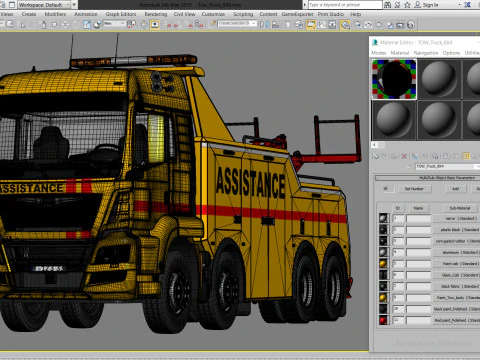 TOW TRUCK 8X4 3D Model