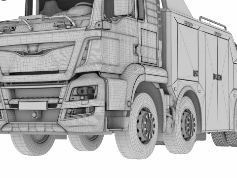 TOW TRUCK 8X4 3D Model