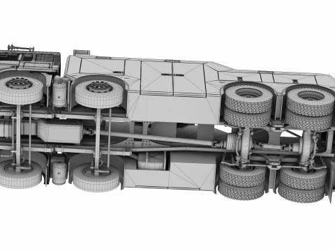 TOW TRUCK 8X4 3D Model