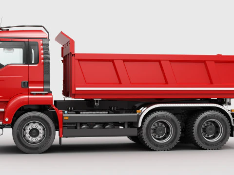 Dump Truck 6X4 3D Model