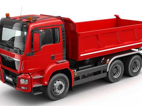 Dump Truck 6X4 3D Model
