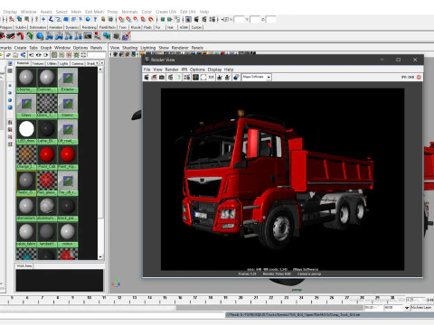 Dump Truck 6X4 3D Model