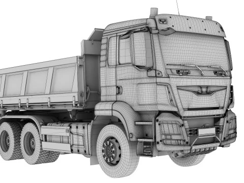 Dump Truck 6X4 3D Model