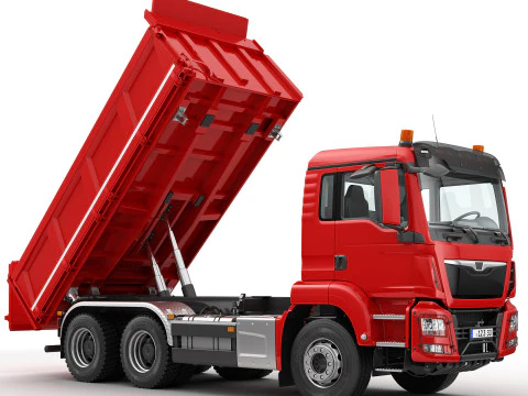 Dump Truck 6X4 3D Model