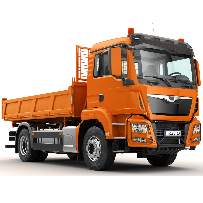 Dump Truck 4X2 Model 3D .c4d .max .obj .3ds .fbx .stl .blend 